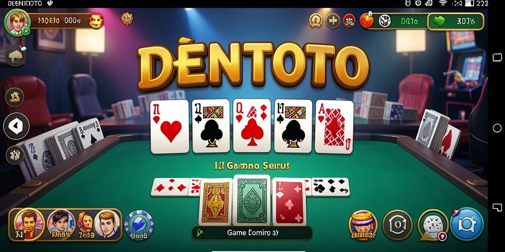 Tampilan gameplay seru dalam DENTOTO yang menampilkan pertandingan Domino.