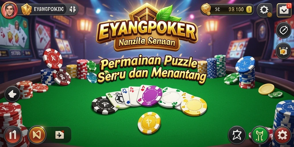 Tampilan gameplay permainan Puzzle EYANGPOKER yang menantang.