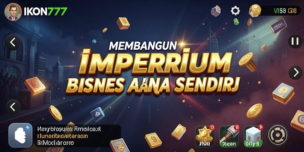 Tangkapan layar dari gameplay IKON777 yang menunjukkan pengelolaan bisnis yang kompleks.