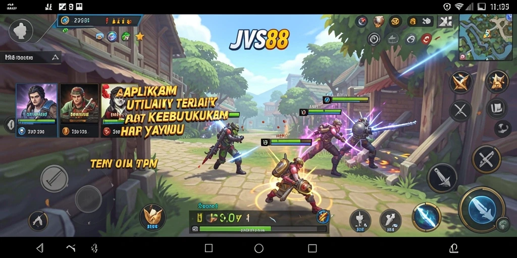Tampilan utama JVS88 dengan fitur-fitur Utility yang mudah diakses.