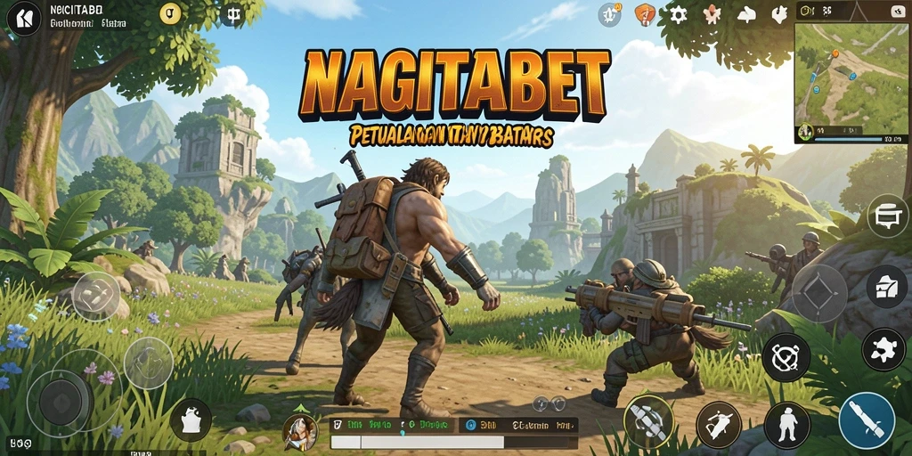 Screenshot gameplay NAGITABET menampilkan dunia terbuka yang indah.