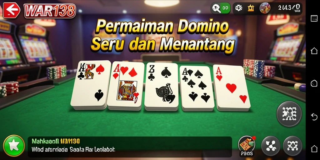 Screenshot menarik dari gameplay Domino di WAR138.