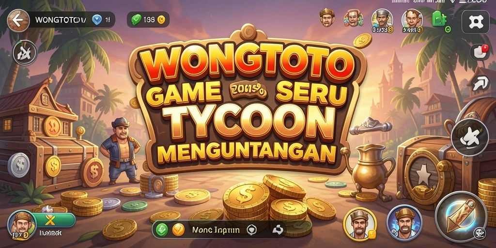 Tampilan gameplay WONGTOTO yang menarik dalam mengelola bisnis Tycoon.
